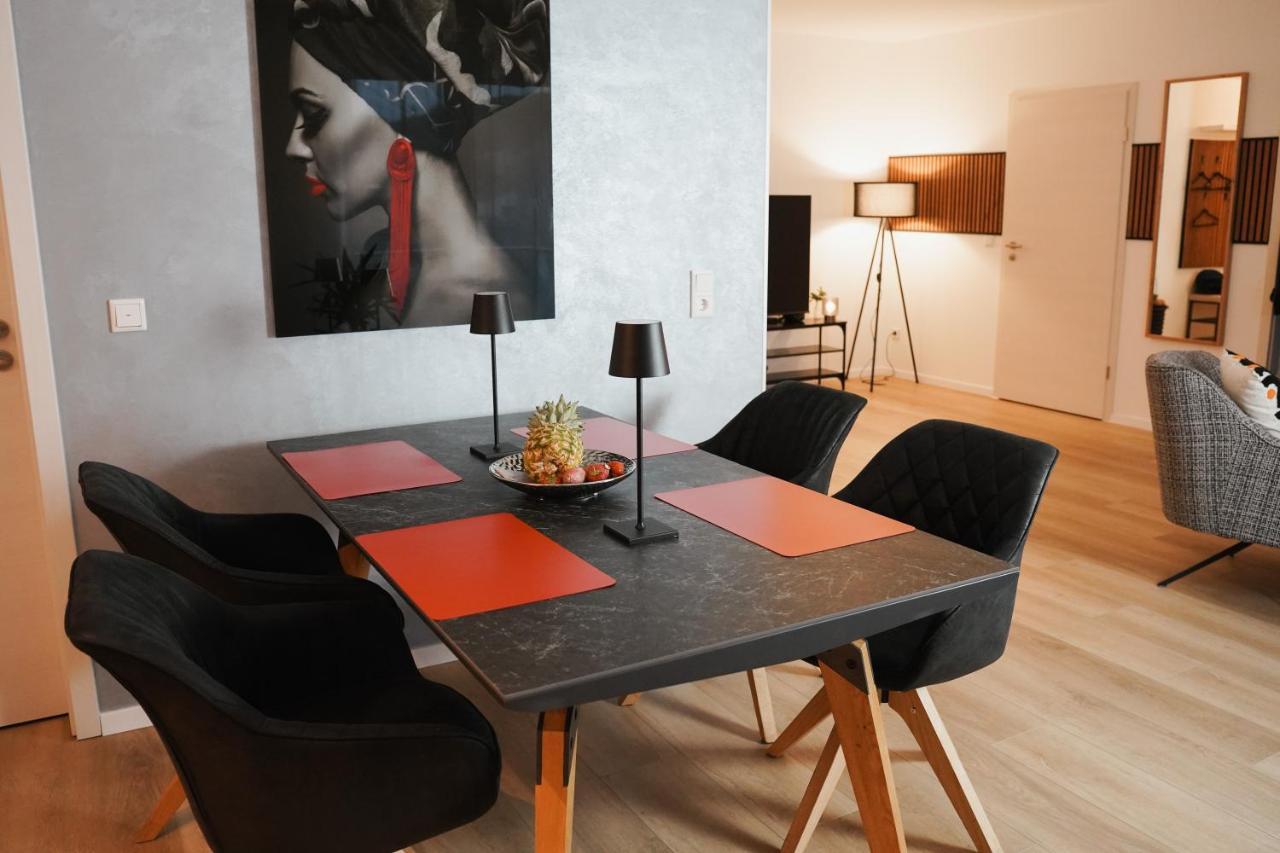 Kamin, Parkplatz, Balkon, Stilvolles Zuhause,Grosszuegig Lägenhet Paderborn Exteriör bild
