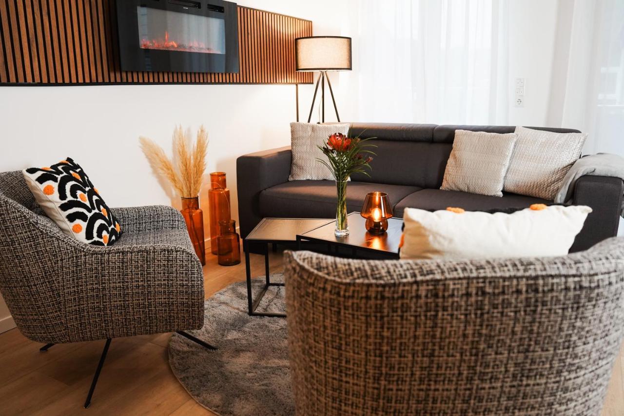 Kamin, Parkplatz, Balkon, Stilvolles Zuhause,Grosszuegig Lägenhet Paderborn Exteriör bild